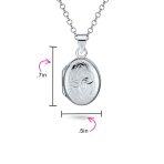 Danity Vintage Style .925 Silver Oval Shape Photo Lockets Pendant Necklace - Image 6