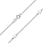 Dainty Celestial Multi Star Strand Necklace in Sterling Silver USA Patriotic Design - Image 3