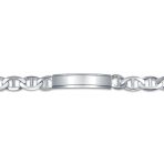 25O Gauge Solid Men's Mariner Anchor Link ID Bracelet - Image 6