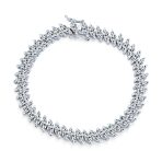Alternating Marquise Shape Cubic Zirconia CZ 25 CTW Statement Tennis Bracelet