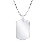 X-Large Military Dog Tag Pendant Necklace Stainless Steel 24 Inch Ball Chain - Image 4