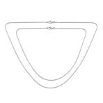 Set of 2 Strong Silver Tone Stainless Steel Snake Chain Necklace 24 & 30 Inch