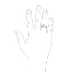 Simple Rectangle Initial Monogram Signet Ring For Men .925 Sterling Silver - Image 3