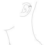 Minimalist Pave CZ Band Cartilage Ear Cuffs Clip Wrap Earrings Sterling Silver - Image 5