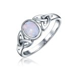 Oval Gemstone Celtic Trinity Knot Ring for BFF Sorority Sister Sterling Silver - Image 12