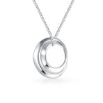 Eternal Circle Inspirational Words Friends Forever Mother Daughter Pendant Necklace Sterling Silver - Image 2