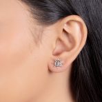 Nautical Ship Wheel Stud Earrings in Sterling Silver, Small Tropical Design - Image 3