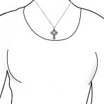 Vintage Viking Love Knot Celtic Cross Pendant Necklace Sterling Silver Teens - Image 3
