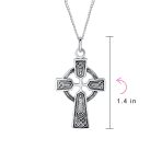 Vintage Viking Love Knot Celtic Cross Pendant Necklace Sterling Silver Teens - Image 4