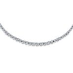 Classic Graduated CZ Cubic Zirconia Statement Tennis Necklace Silver Plated - Image 5