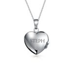 Butterfly Marcasite Pink CZ Heart Locket Necklace Rose Gold Sterling Silver - Image 4