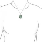 Lapis Turquoise Abalone Tree of Life Pendant Necklace in Sterling Silver - Image 11