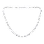 Large Solid Heavy .925 Sterling Silver 8mm Figaro Chain Link Necklace 18" - Image 2