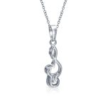 Music Teacher Student Treble Clef Pendant Necklace in Sterling Silver - Image 2
