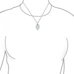 Native American Bohemian Leaf Pendant Necklace in Sterling Silver with Chain - Image 3
