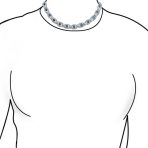 Art Deco Style Royal Blue Sapphire CZ Cubic Zirconia Cocktail Statement Collar Necklace - Image 3