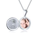 Celtic Lucky Clover Keepsake Photo Locket Necklace Round Lucky Green Enamel .925 Sterling Silver - Image 4