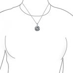 Celtic Lucky Clover Keepsake Photo Locket Necklace Round Lucky Green Enamel .925 Sterling Silver - Image 6