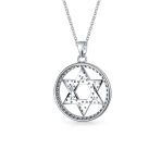 Star of David Pendant Necklace Cubic Zirconia CZ .925 Sterling Silver Bat Mitzvah Gift - Image 3