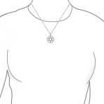 Star of David Pendant Necklace Cubic Zirconia CZ .925 Sterling Silver Bat Mitzvah Gift - Image 2
