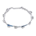 Tropical Vacation Beach Multi Color Flip Flop Sandal Created Opal Bracelet .925 Sterling Silver - Image 3