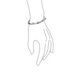 Tropical Vacation Beach Multi Color Flip Flop Sandal Created Opal Bracelet .925 Sterling Silver - Image 4