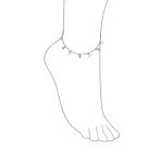 Multi Heart Crystal Pink Anklet Ankle Bracelet Sterling Silver 9-10" - Image 3