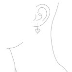 Delicate Open Heart Shaped Dangle Earrings Rose Gold Plated Sterling Silver - Image 7