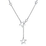 Astrology Celestial Drop Necklace Stars Sterling Silver
