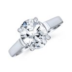 Oval Solitaire Statement Engagement Ring 3CT CZ Cubic Zirconia .925 Sterling Silver