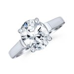 Oval Solitaire Statement Engagement Ring 3CT CZ Cubic Zirconia .925 Sterling Silver