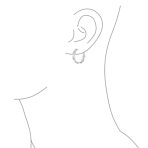 Round Paper Clip Link Mariner Chain Link Hoop Earrings Gold - Image 6