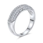 Micro Pave Pink Cubic Zirconia Cocktail Statement Ring Rose Gold Sterling Silver - Image 2