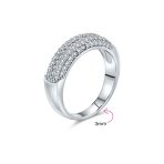 Micro Pave Pink Cubic Zirconia Cocktail Statement Ring Rose Gold Sterling Silver - Image 6
