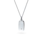 Inspirational Live Love Laugh Dog Tag Pendant Necklace in Sterling Silver - Image 4