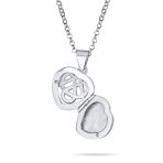 Small BFF Infinity Knot Celtic Heart Locket Necklace for Essential Oils & Photos - Image 2
