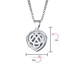 Small BFF Infinity Knot Celtic Heart Locket Necklace for Essential Oils & Photos - Image 5