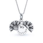 My SUNSHINE Words Sunflower Open Locket Pendant Necklace Rose Gold Plated .925 Sterling Silver