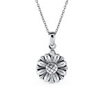 My SUNSHINE Words Sunflower Open Locket Pendant Necklace Rose Gold Plated .925 Sterling Silver - Image 3