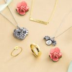 Tiny Minimalist Silver Ring Heart Shape Initial Monogram Gold Plated Sterling - Image 63