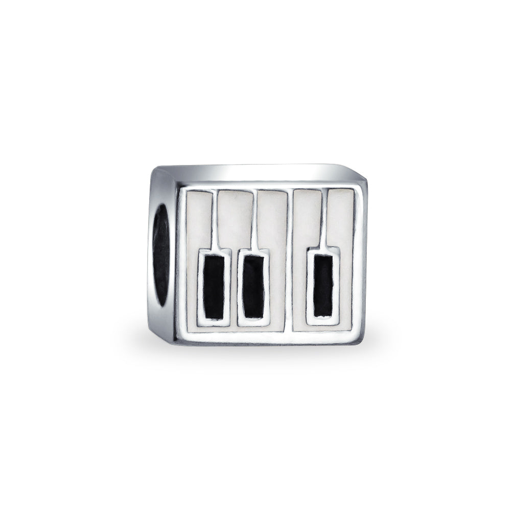 silver-piano-key-music-charm_pbx-hz-156-az_1 Musician Piano Keys Charm Bead for Music Students .925 Sterling Silver for Bracelet - Image 1