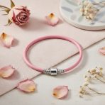 Red Pink Genuine Leather Bracelet Fits European Beads Charm .925 Sterling Silver Barrel Clasp - Image 11