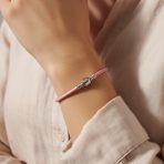 Red Pink Genuine Leather Bracelet Fits European Beads Charm .925 Sterling Silver Barrel Clasp - Image 6