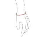 Solitaire Round Created Opal Tennis Bracelet Sterling Silver - Image 12