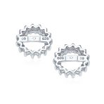 Removable CZ Cubic Zirconia Halo Earring Jackets for Studs .925 Sterling Silver - Image 21