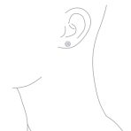 Removable CZ Cubic Zirconia Halo Earring Jackets for Studs .925 Sterling Silver - Image 25