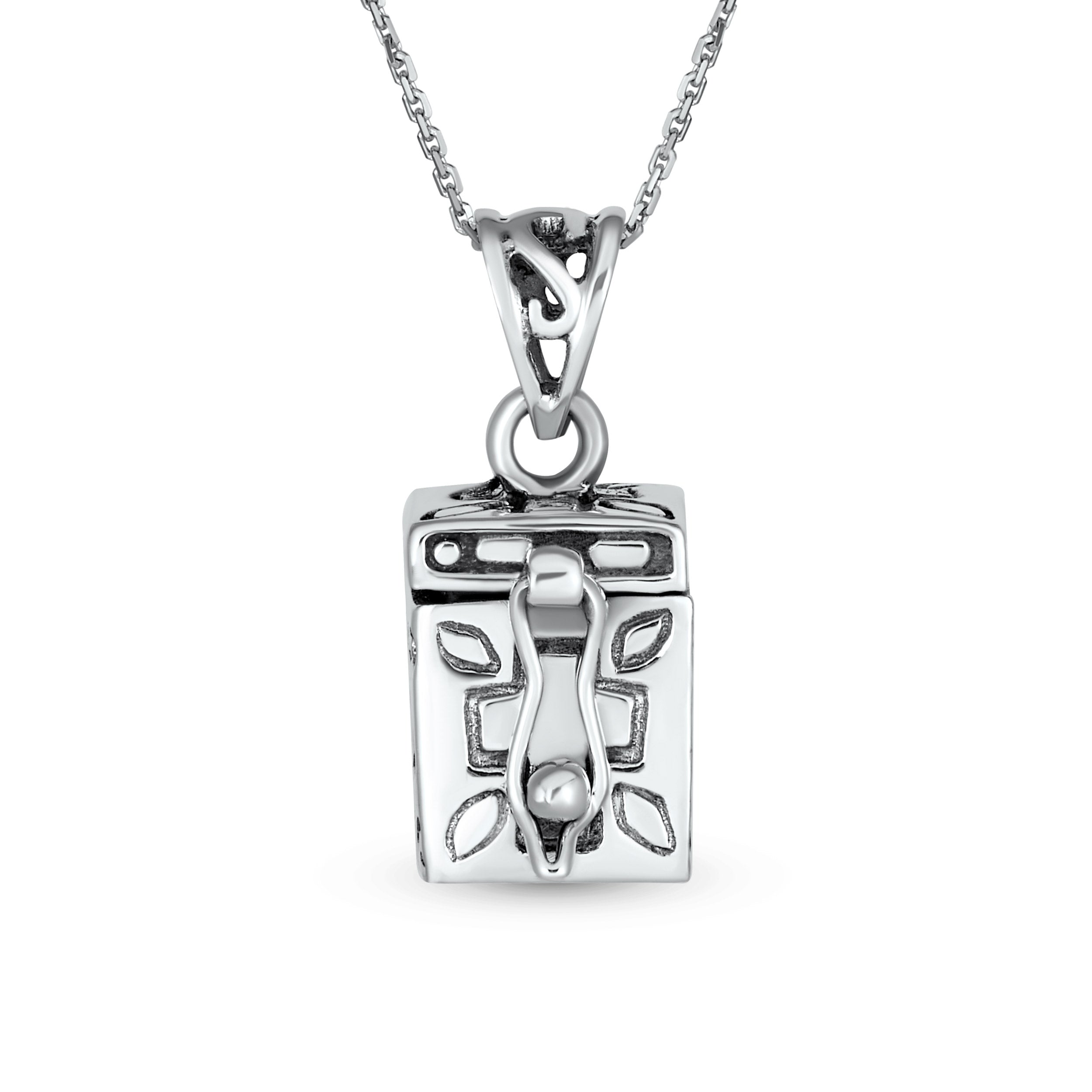 silver-poison-prayer-locket-pendant_sstr-pbf12-az-1 Religious Ichthys Jesus Locket Box Pendant .925 Sterling Silver Momenta Holder - Image 1
