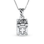 Religious Ichthys Jesus Locket Box Pendant .925 Sterling Silver Momenta Holder - Image 3