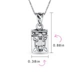 Religious Ichthys Jesus Locket Box Pendant .925 Sterling Silver Momenta Holder - Image 5