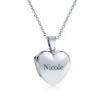 Simple Keepsake Puff Heart Shaped Photo Locket Necklace Pendant .925 Sterling Silver - Image 6